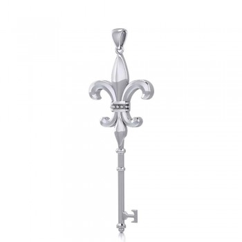 Fleur de lis Spiritual Enchantment Key Pendant