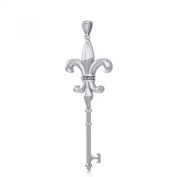 Fleur de lis Spiritual Enchantment Key Pendant