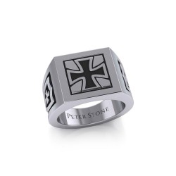 Iron Cross Mens Signet Ring