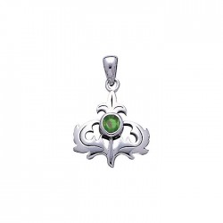 Scottish Thistle Pendant with Emerald