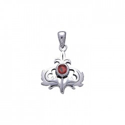 Scottish Thistle Pendant with Garnet