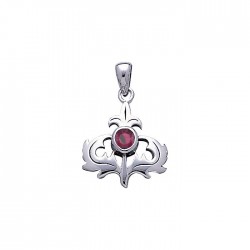 Scottish Thistle Pendant with Ruby