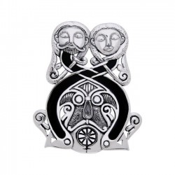 Viking Borre Courtship Silver Pendant