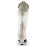 Victorian Dame Ivory Lace Boots